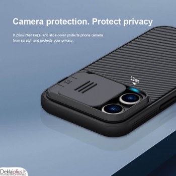 Nillkin Camshield dėklas su kameros apsauga - juodas (telefonui Apple Iphone 14 Pro Max)